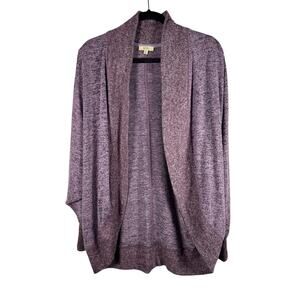 Women's Oversized Knit Kimono Front Cardigan - Purple - S - EUC